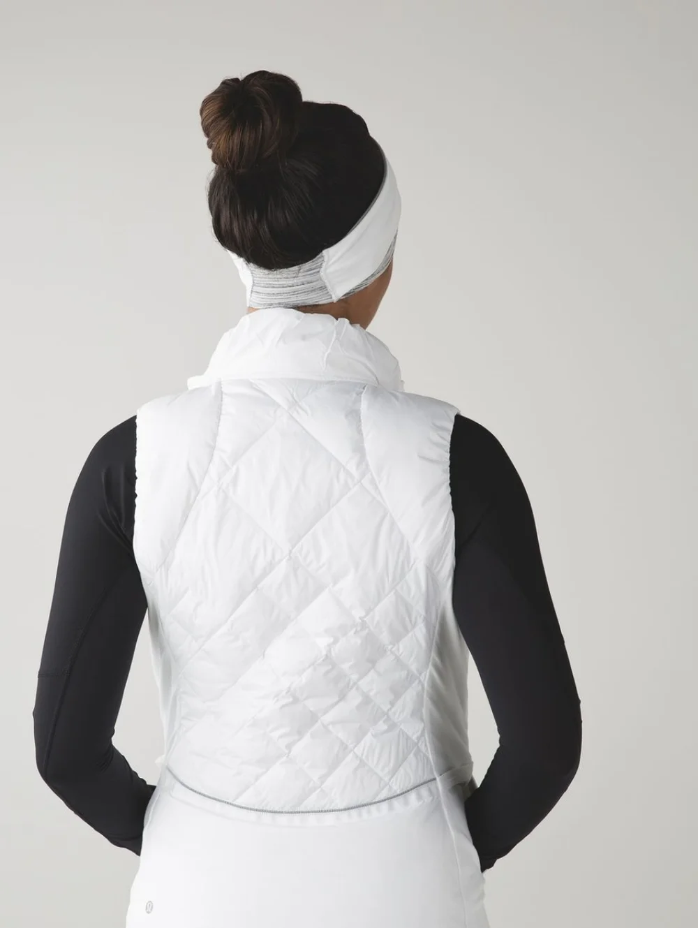 New Lululemon Run And Done Ear Warmer (Softshell) Space Dye Camo White Silver